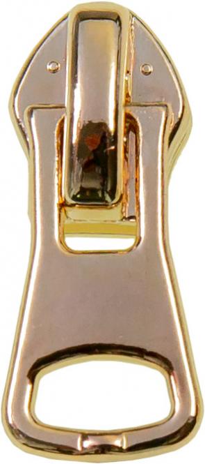Zipper 5 mm Gold Kantig 
