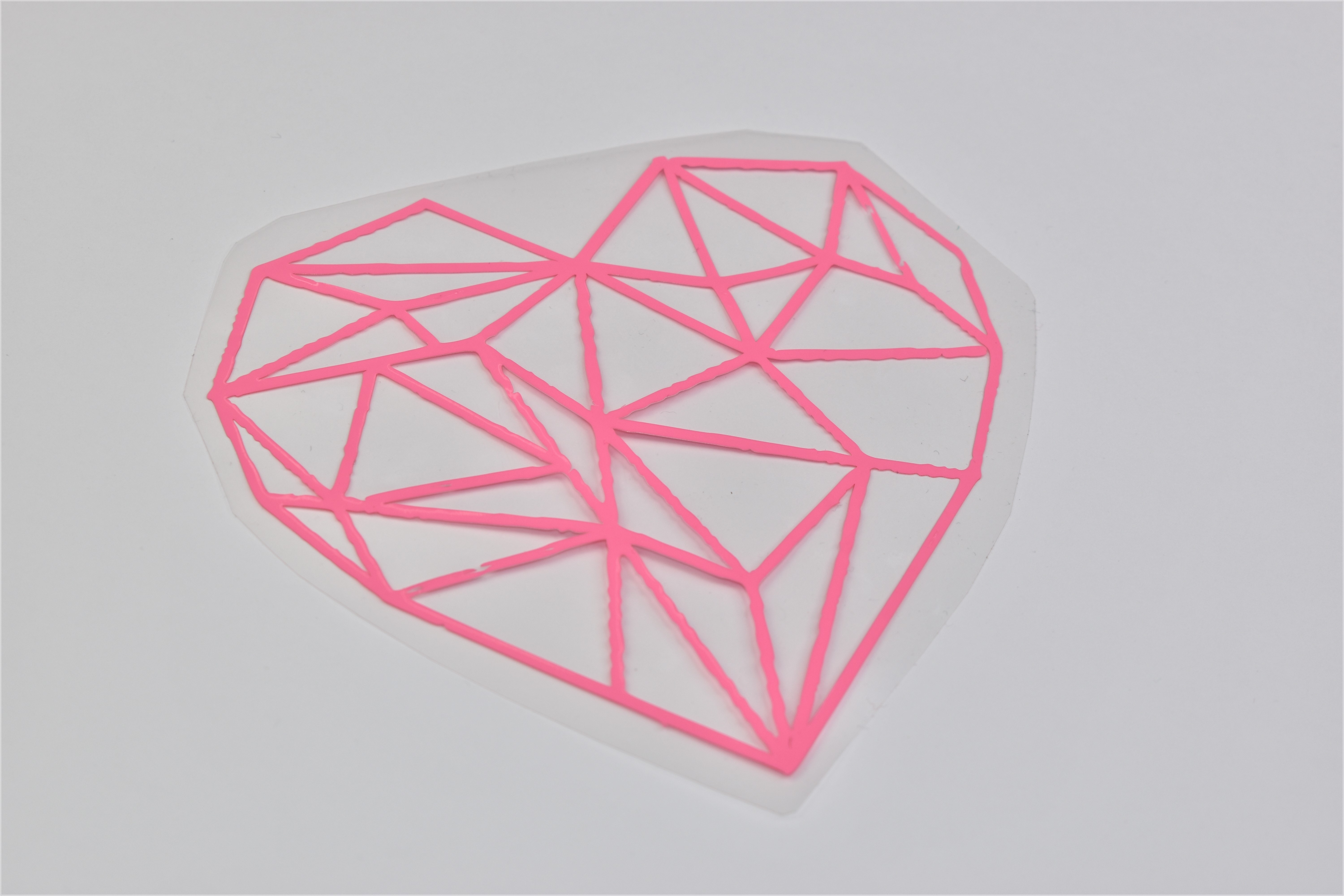 Bügelbild Grafik Herz Pink