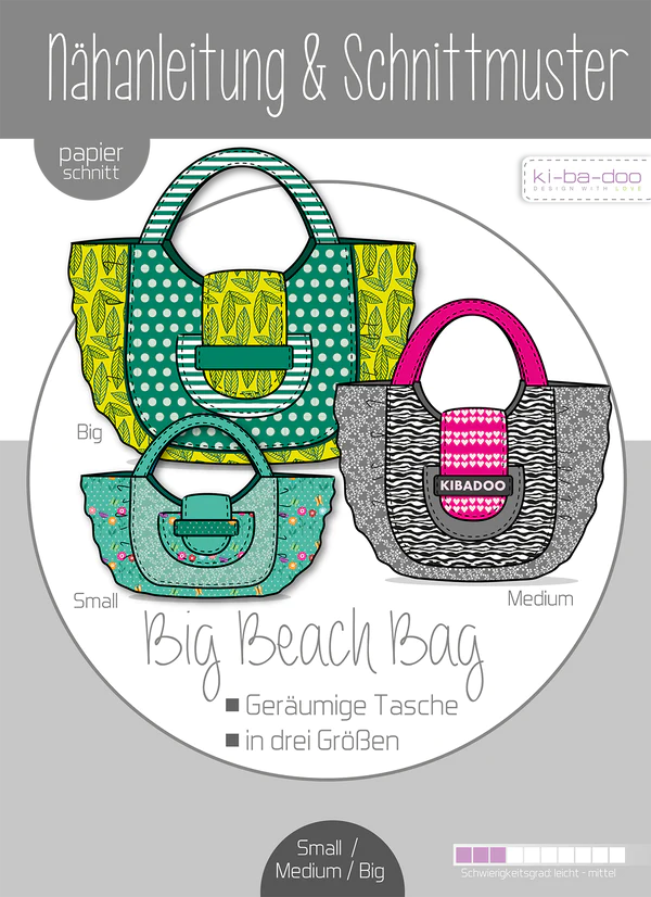 Big Beach Bag Schnittmuster Kibadoo 
