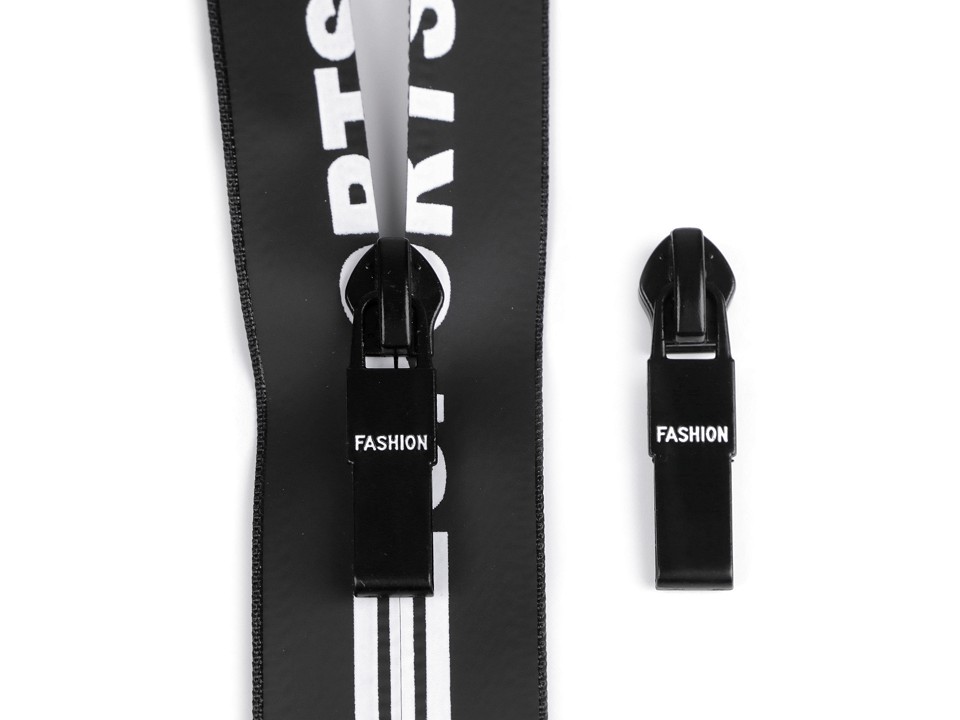 Zipper Fashion 7 mm Black 