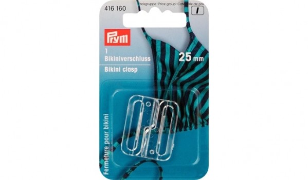 Bikiniverschluss Prym 25mm transparent