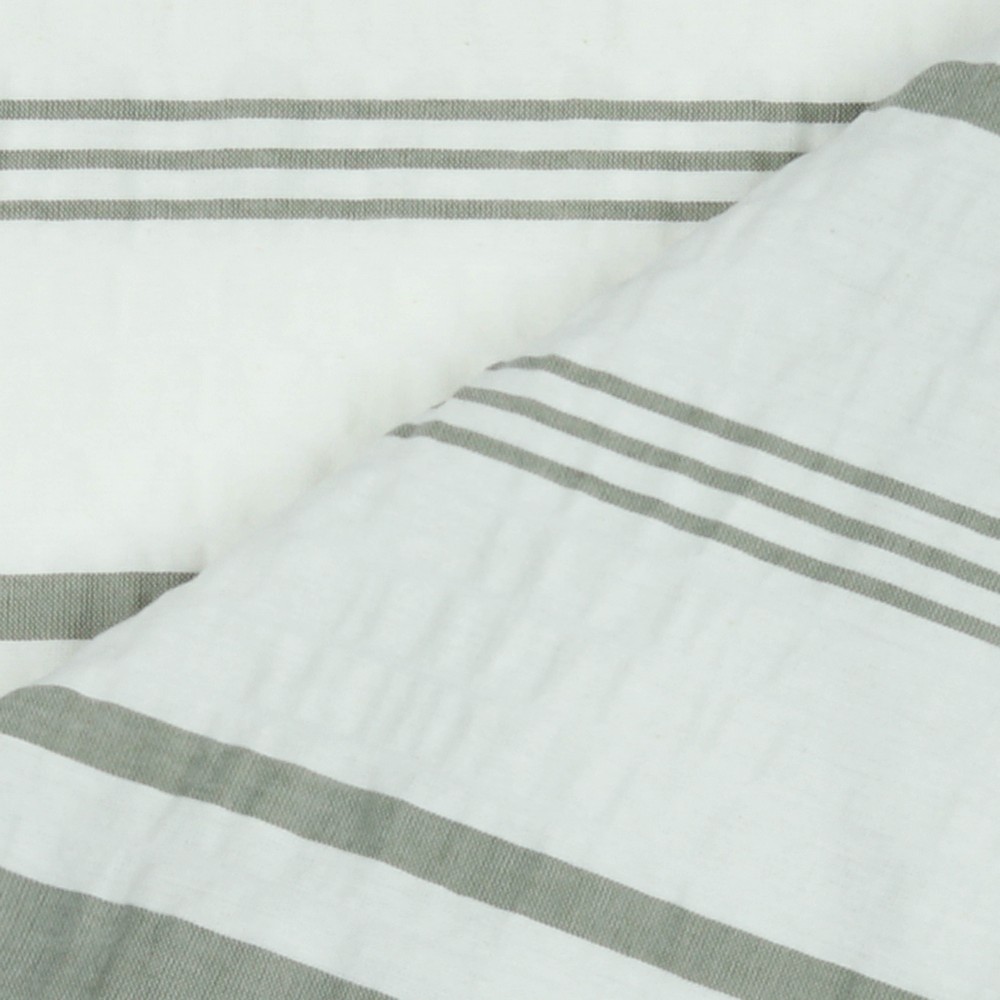 Cotton Soft Viskose Yarn Stripes Grey
